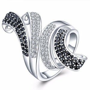 Hot 925 Silver White Sapphire Fashion Ring